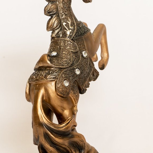 Pair of Desktop Decorative Horse Statue, Animal Sculpture Ornament Home Decor - Picture 5 of 7